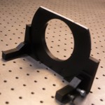 Metal piece used to hold the Fabry-Perot inside SAM. Front view.